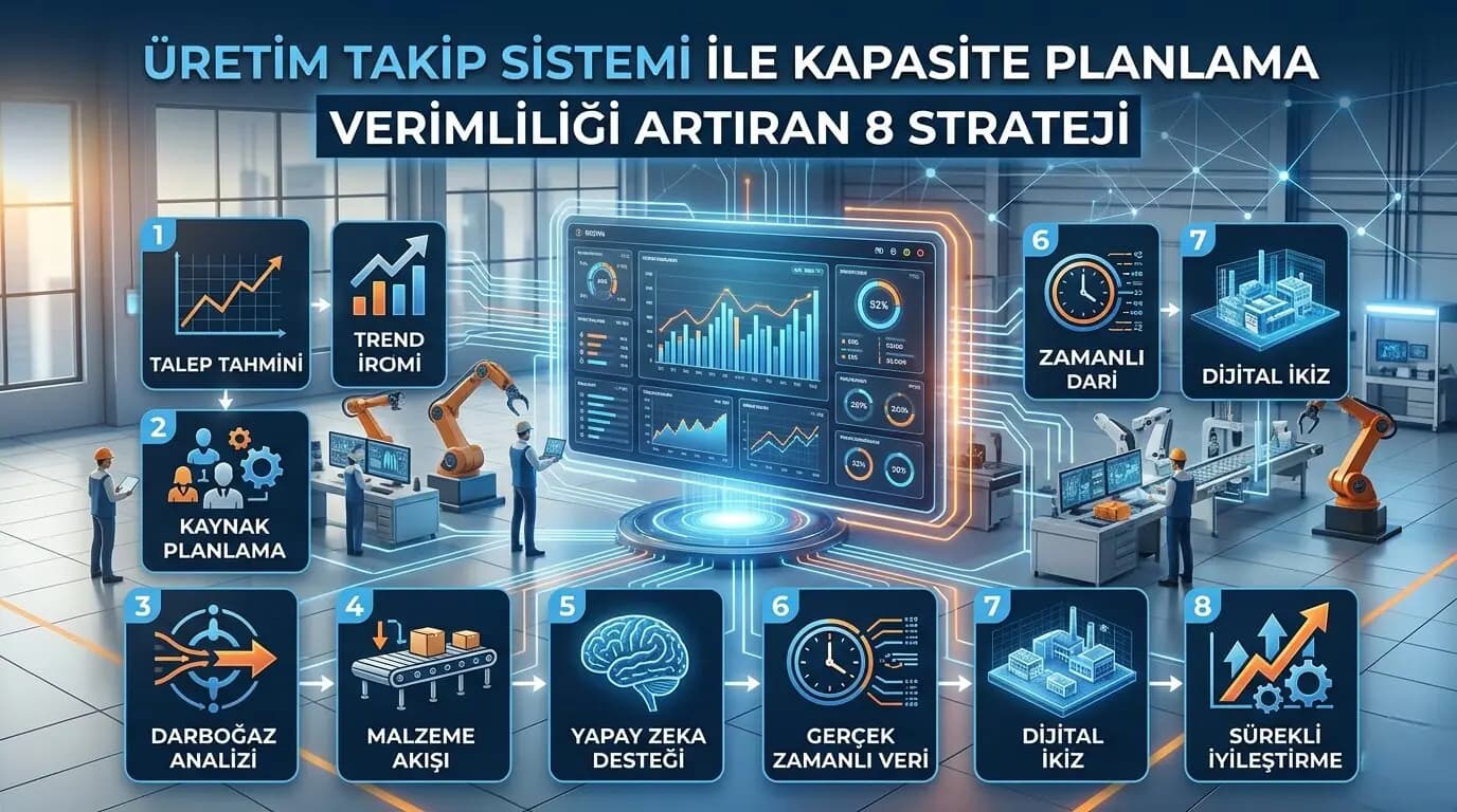 Üretim Takip Sistemi ile Kapasite Planlama: Verimliliği Artıran 8 Strateji