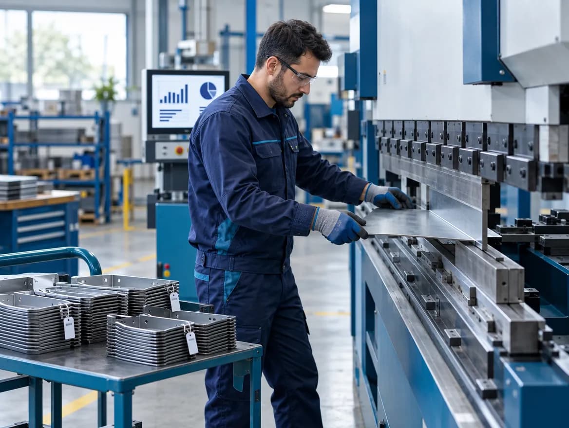 Press brake bending and sheet scrap control in metal fabrication