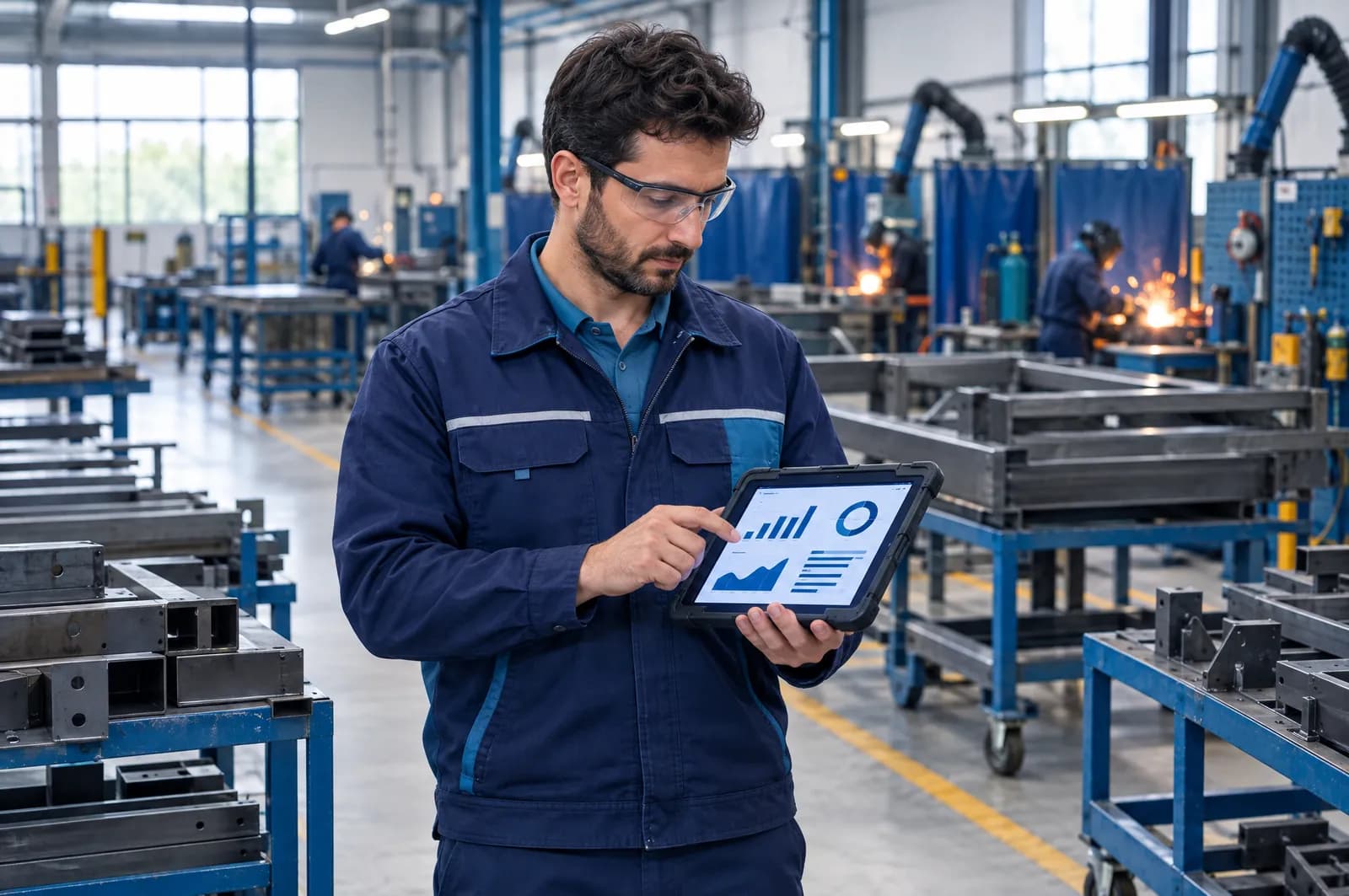 Metal kaynak ve montaj atölyesinde operasyon takibi