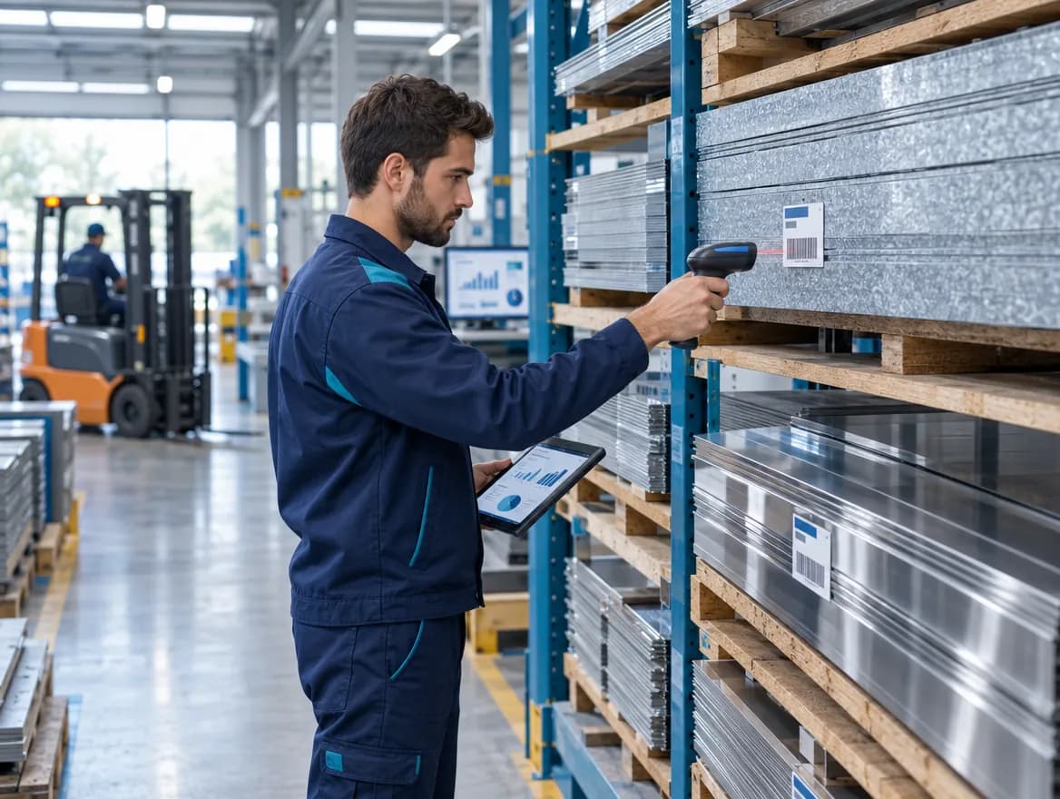 Sheet metal stock tracking in metal fabrication