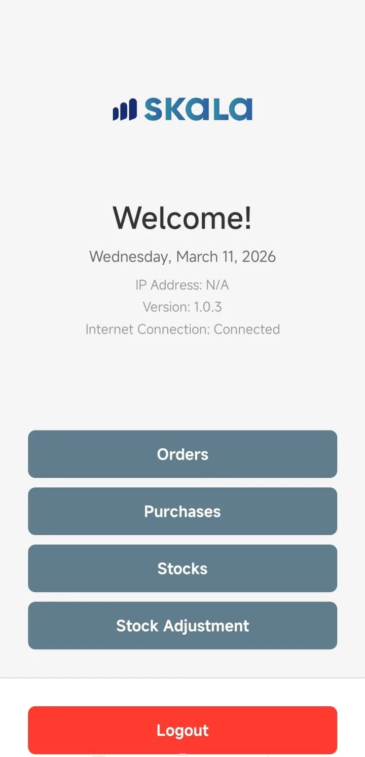 Skala WMS mobile warehouse app