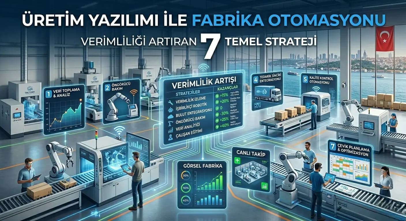 Üretim Yazılımı ile Fabrika Otomasyonu: Verimliliği Artıran 7 Temel Strateji