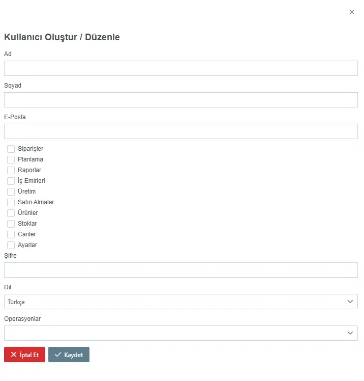 Nasıl Kullanıcı Oluşturulur?