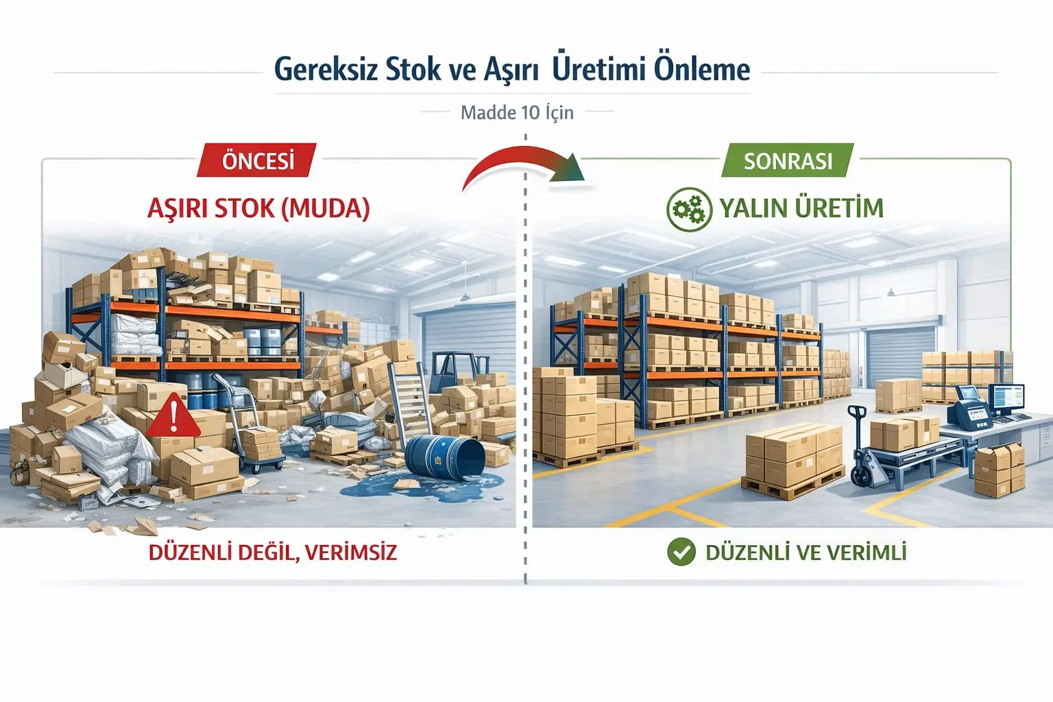 10.Gereksiz Stok ve Aşırı Üretimi Önleme