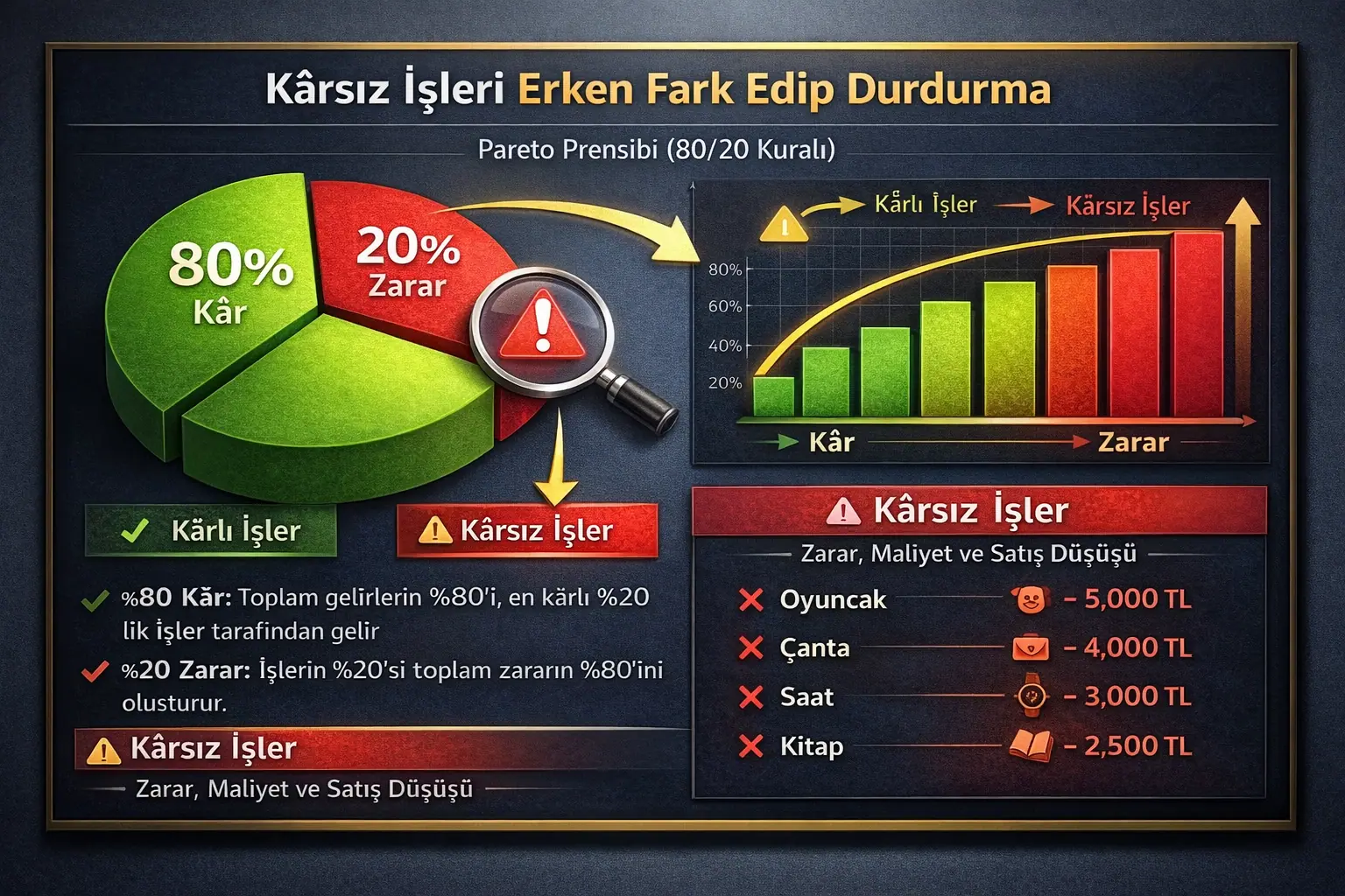 2.Kârsız İşleri Erken Fark Edip Durdurma