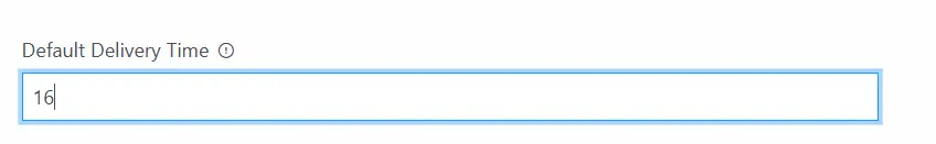 Default Delivery Time