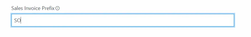 Sales Invoice Prefix