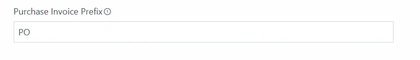 Purchase Invoice Prefix
