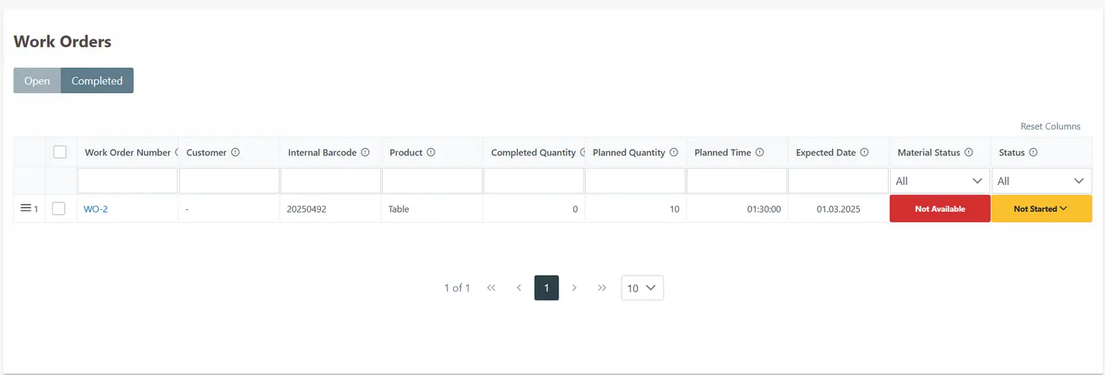 Easily Track Work Orders with the Work Orders Screen