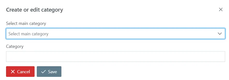 Adding a Subcategory