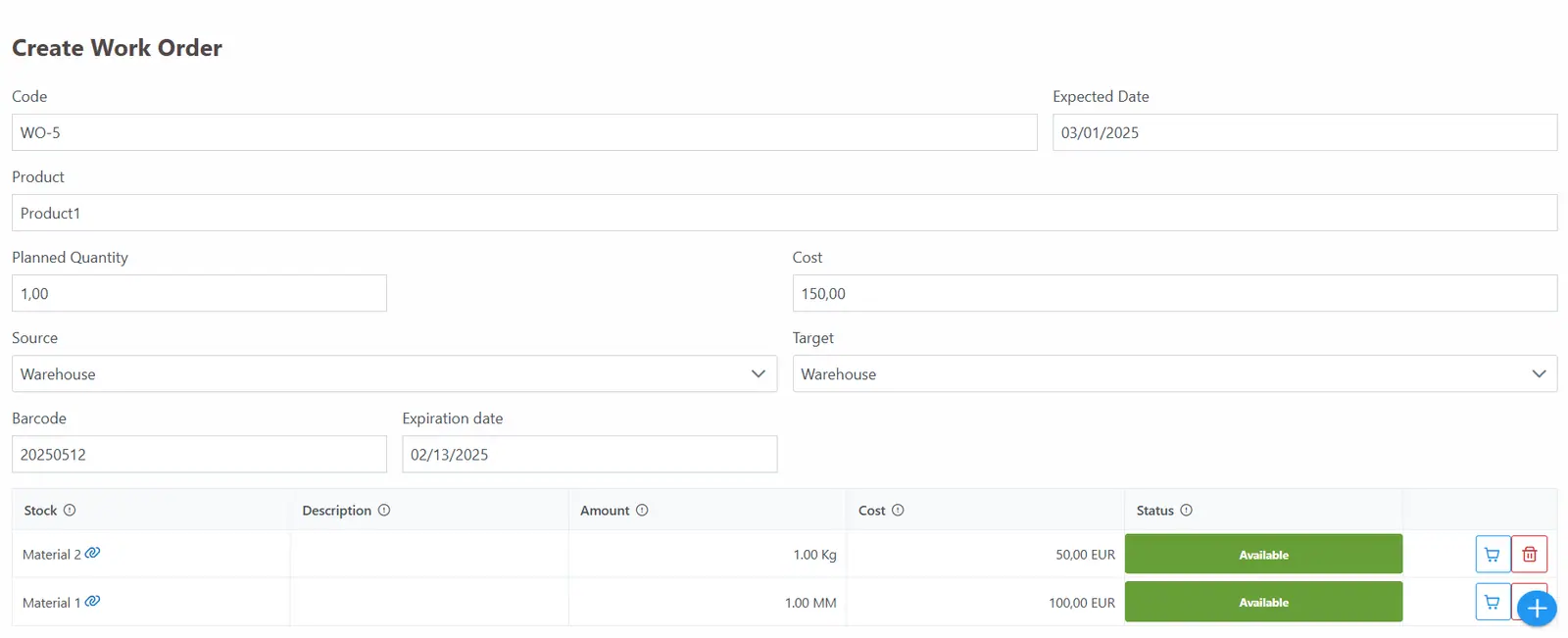 How is Lot-Based Inventory Tracking Managed in the Production Process?