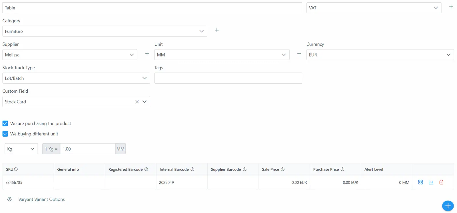 How to Create and Update Your Stock Cards in Skala MRP?