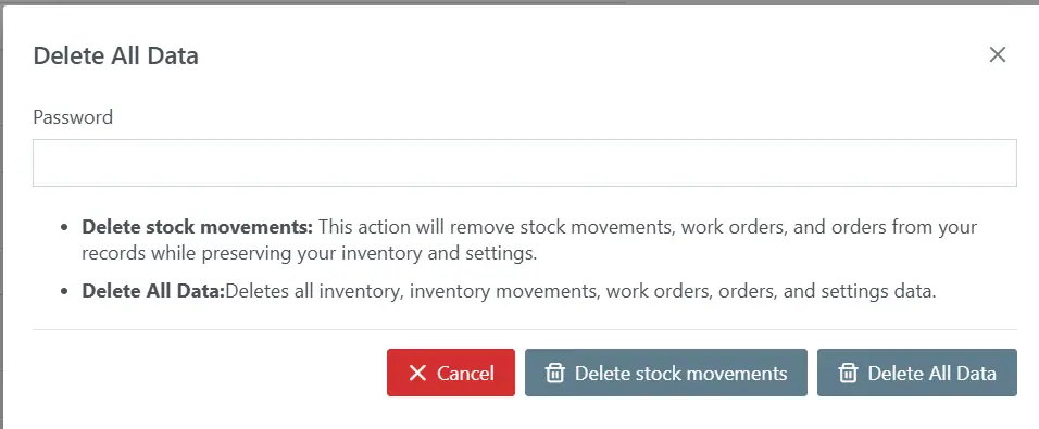 Deleting Data