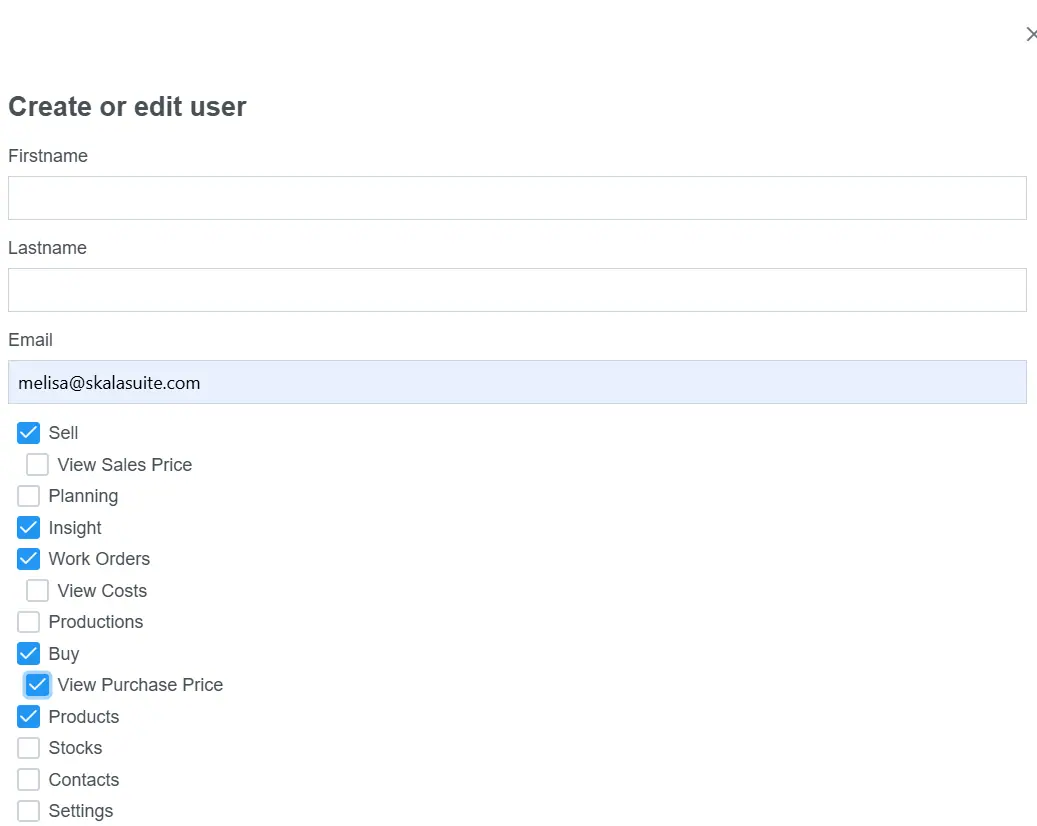 Editing User Permissions