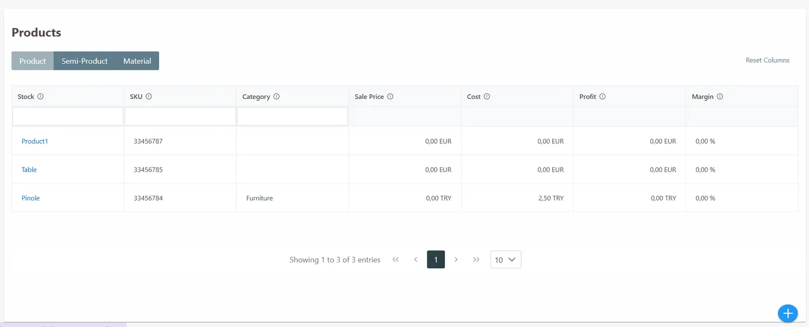 What Can You Do on the Products Screen?